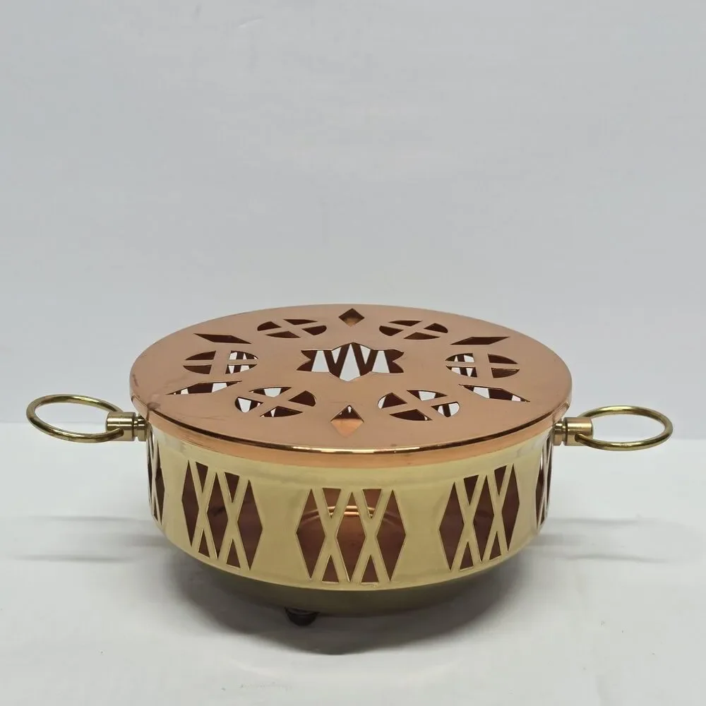 Vintage Copper Brass Teapot Warmer Boho Retro Tea Coffee Kitchen Decor Holland